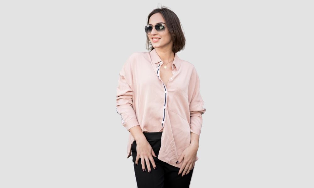 Peach corduroy shirt wholesale for women