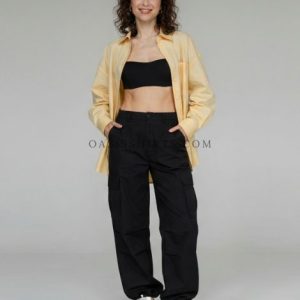 Wholesale ladies shirt with cargo pants styling