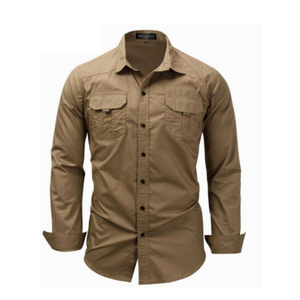 2023 Spring Shirt OEM Wholesale Men's Long Sleeve Casual Shirt 100% Cotton Customized Commercial Dress Shirt for Men With Logo