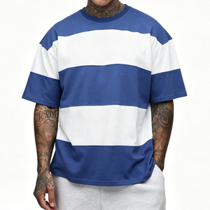 Men's Custom Oversized Colour Block Stripe T-Shirt