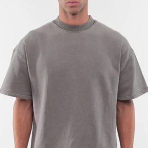 Luxury Heavy 100% Cotton Mock Neck Oversized T-Shirt