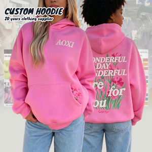 Heavy Winter Hoodie Top Quality Cotton Fleece Oversized Pullover Streetwear Women Branded Embroidery comfort Customised Hoodies