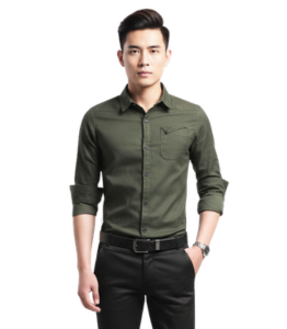 Soothing Green Men Formal Business Shirt