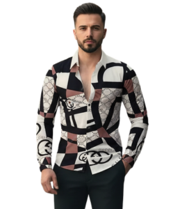 Casual Men Long Sleeve Printed Shirt Wholesale