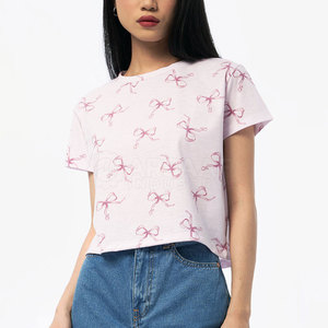 Trendy Fashion Summer Print Crop Top for Women Stylish Casual Wear Soft 100% Cotton Breathable Quick Dry Comfortable Fit Modern