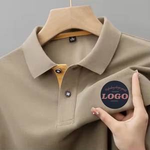 Summer Men Short Sleeve Business Work Polo Shirt Embroidery