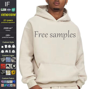 Men's 100% Cotton Thick Heavy French Terry High Quality Blank Oversized Streetwear Hoodie