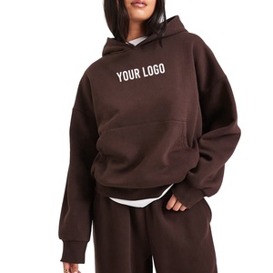 Custom Logo Blank Pullover Boxy Women Hoodie Oversized Heavyweight Fleece Hooded Sweatshirt